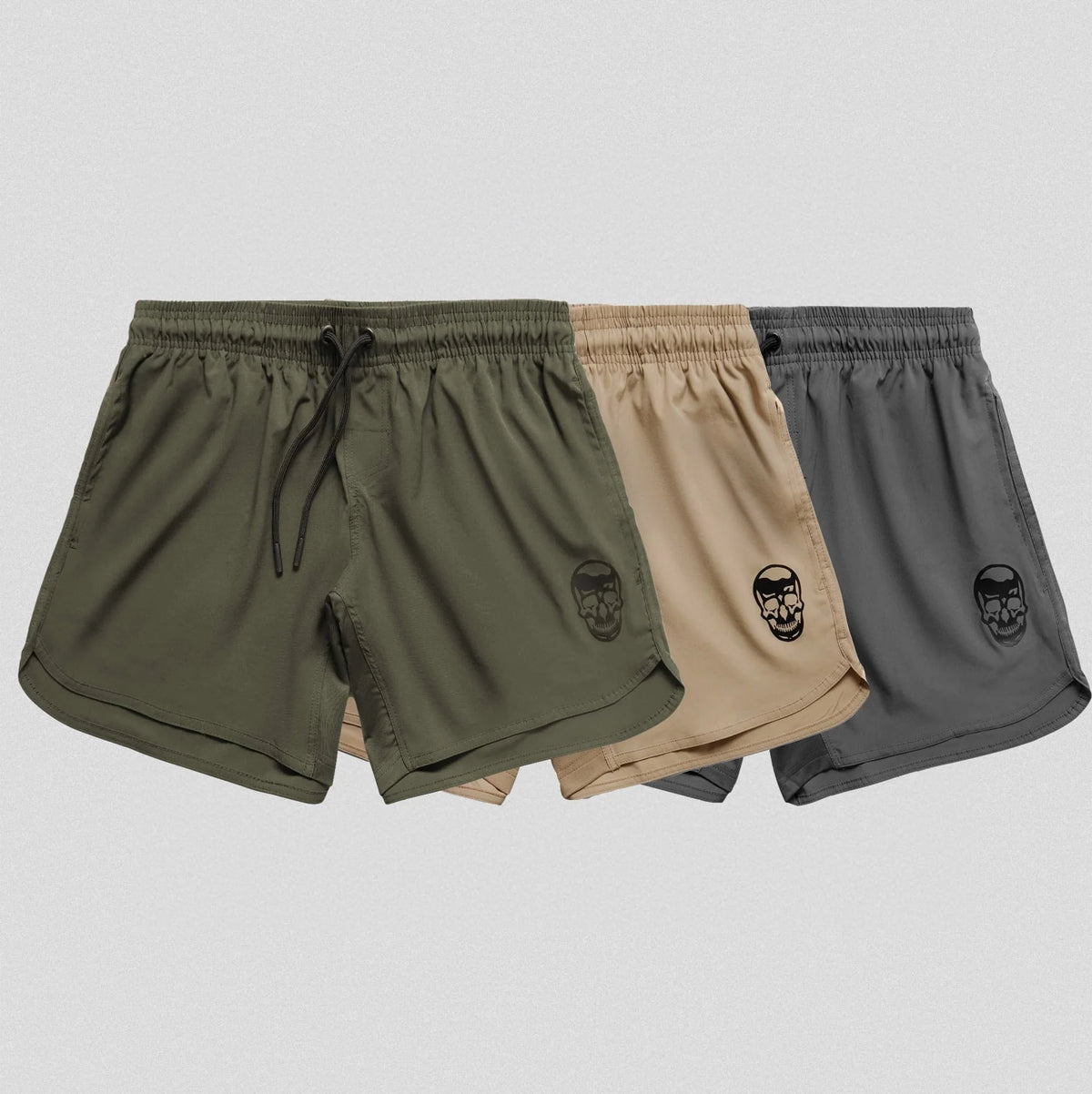 Training Shorts 3-Pack - Green/Sand/Gray