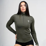 Women's Performance Quarter Zip - OD Green